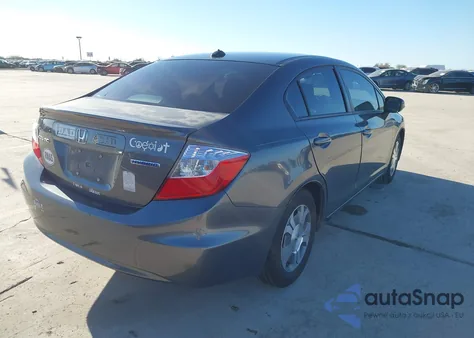 2012 Honda Civic Hybrid from USA, damaged, VIN JHMFB4F38CS001093